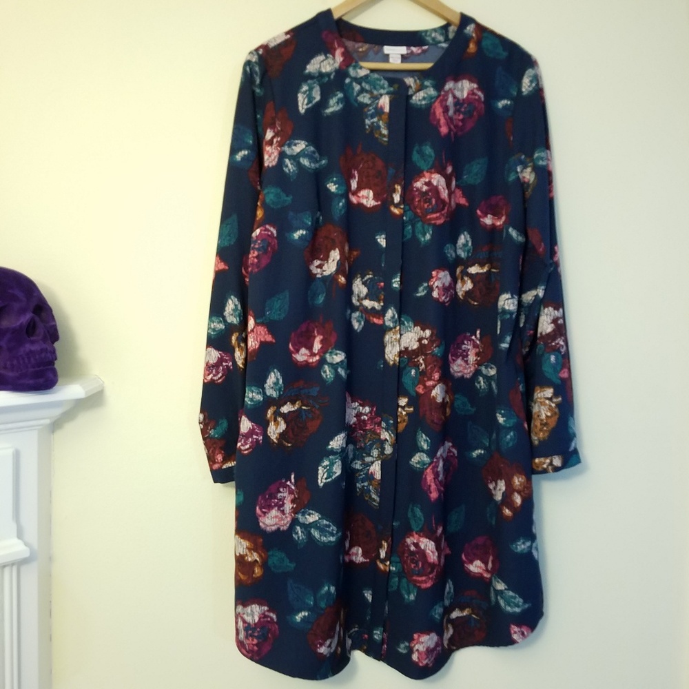 Merona Long Sleeved Floral Dress
